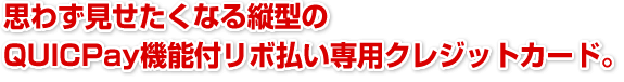 �v�킸���������Ȃ�c�^��QUICPay�@�\�t���{������p�N���W�b�g�J�[�h