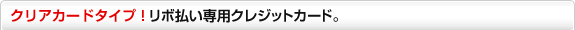 �N���A�J�[�h�^�C�v �O�����҂��t�����{������p�N���W�b�g�J�[�h