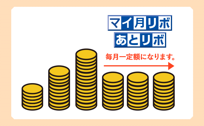 マイ月リボ・あとリボ 毎月一定額になります。