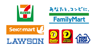 7ELEVEN・FamilyMart・Seicomart・LAWSON・DailyYAMAZAKI・ヤマザキデイリーストアー・MINISTOP