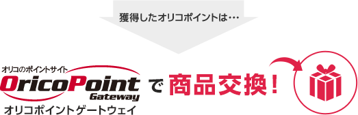 獲得したオリコポイントは･･･ オリコポイントゲートウェイで商品交換！